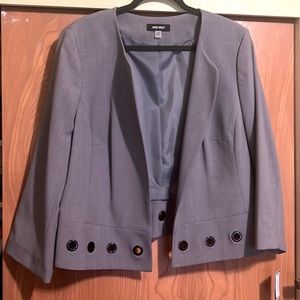Nine West Suit Crop Blazer Size 16 with Pants Size 18